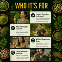 Puretrex Moringa Leaf Extract Capsules 10,000mg Equivalent 10:1, 120 Count, High Strength Organic Moringa Oleifera, BioPerine Black Pepper, Natural Energy Immunity Vitality Support, Vegan, Made in UK