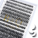 B&Qaugen B&Q Lash Clusters 30D+40D-D-9-16MIX Lash Individual Lashes 280 Clusters Extensions DIY Eyelash Extensions at Home (30D+40D-D-9-16mix)