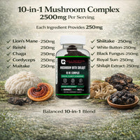Aclla Nutrition Aclla Mushroom Gummies with Shilajit – 10-in-1 Complex with Lion’s Mane, Reishi, Chaga & More – 2500mg – Brain, Energy & Immune Support – Vegan, Low Sugar, Non-GMO – 60 Raspberry Flavour