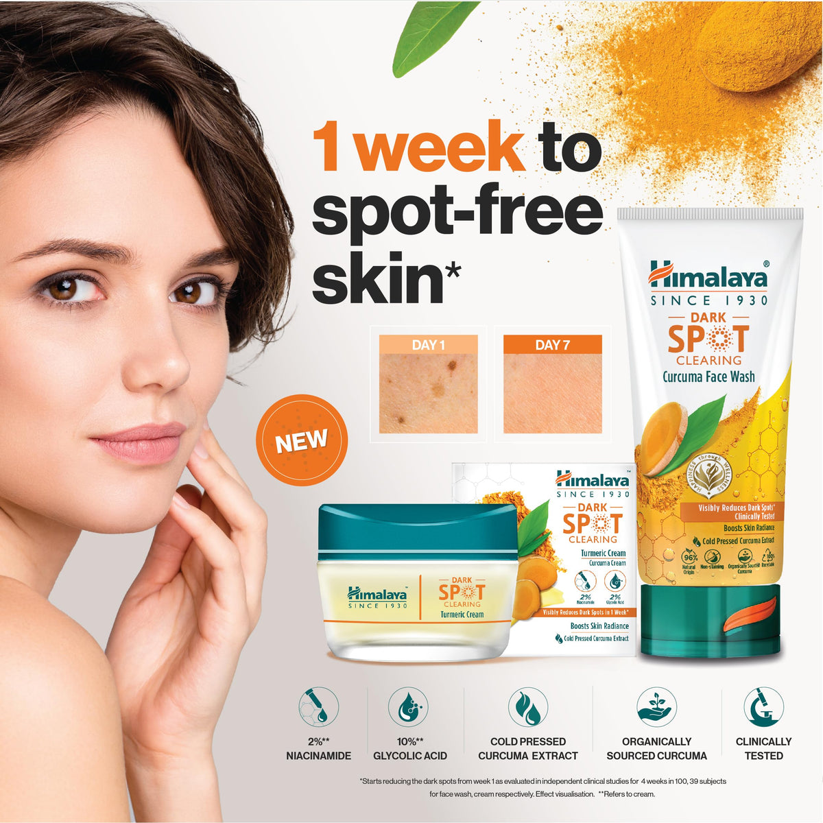 Himalaya Dark Spot Clearing Curcuma Face Wash, Boosts Skin Radiance and Visibly Reduced Dark Spots 150ml