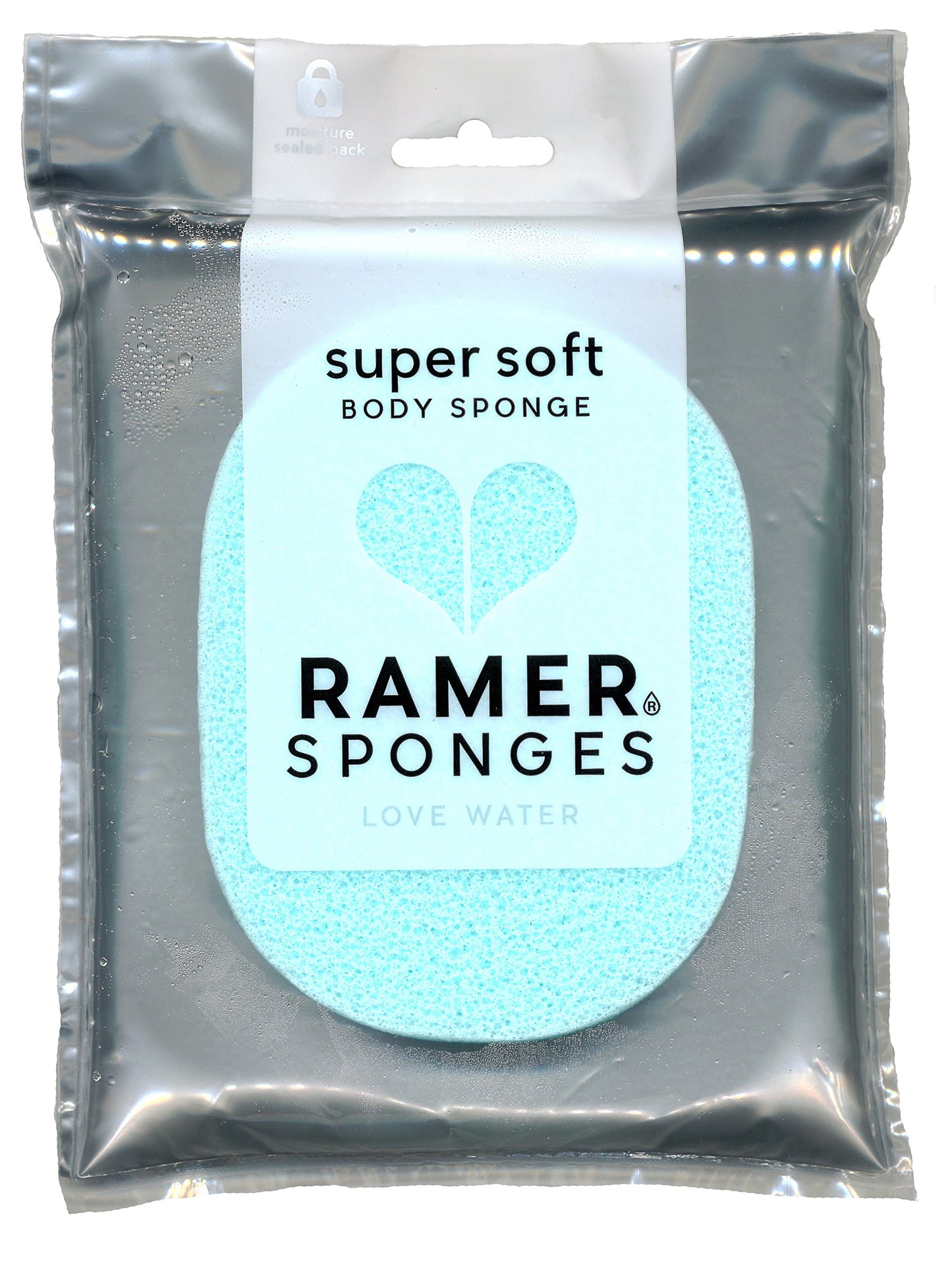 RAMER Ramer Shower Sponge - Super Soft Body Sponge Small (Mint)