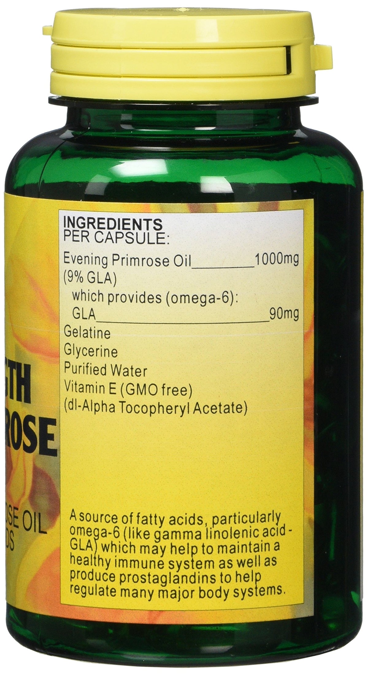 Health Plus High Strength Evening Primrose Oil 1000mg Omega-6 Supplement - 90 Capsules