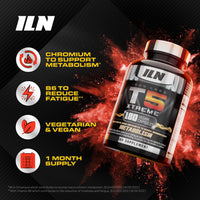 Iron Labs Nutrition Iron Labs T5 Xtreme for Men and Women – Keto Diet Friendly – Plus Green Tea Extract, L Carnitine and Caffeine – High in Chromium for Macronutrient Metabolism – 180 Vegetarian Capsules