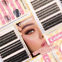 calphdiar Calphdiar Wispy Cluster Lashes D Curl Individual Eyelashes Natural Lash Clusters Fluffy Lashes Individual Cluster 476pcs Eye Lashes DIY Lash Extensions for Beginners(30+40+50+60+80+100D)
