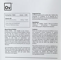 Ov OXFORD VITALITY Vitamin B6 Tablets | 100mg Supplement for Energy, Nervous System & Immune System Health | Oxford Vitality