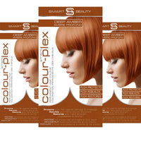 Copper Hair Dye Permanent with Plex Hair Care, PPD free hair dye 100% Grey Hair Coverage hair dye kit Ginger Permanent Hair Colour for women or men Cruelty-Free Vegan Hair Dye Smart Beauty (pack of 3)