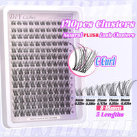 Himirell False Eyelashes DIY Clusters Lashes Individuals Wispy Wet Look Fluffy Cat Eye Fake Eyelashes Faux Mink Lashes 5 Pairs Multipack