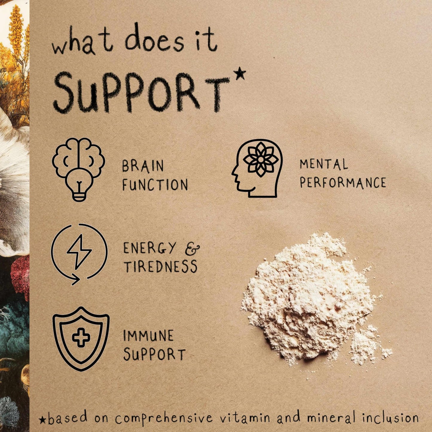 Grass & Co. | Focus Lion’s Mane Nootropic Powder | 2000mg Lion’s Mane, 1000mg Ginseng & Vegan Omega-3 | Brain Boost, Memory & Caffeine-Free Alertness | 46 Servings