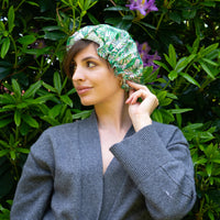 SMUG Shower Cap - Waterproof Shower Cap with Elastic Lining - Three Prints Available - Showers, Cooking, Spa Salon, Sleeping, Makeup - Shower Caps For Women UK Long Hair Short Hair - Palm