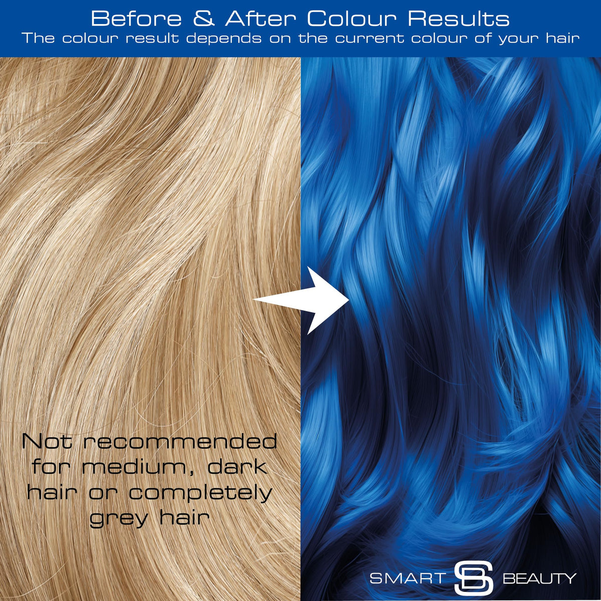 Smart Beauty Smart Colour Semi-permanent Electric Blue Hair Dye x 3