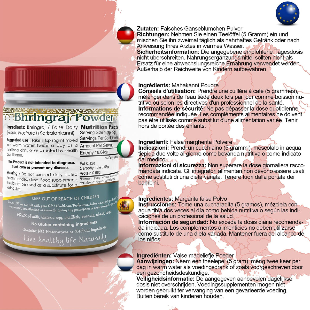DivyaHerb Pure Bhringraj Powder
