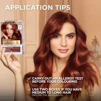 L'Oreal Paris L’Oréal Excellence Permanent Hair Dye Colouring Cream, 100% Grey Coverage, With Pro-Keratin, Ammonia-Free, Universal Nudes, 5UR Red