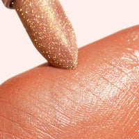 Oulac Shimmer Lipstick for Women - Nude Moisture Tinted Lip Balm, For Extremely Dry, Cracked Lips, Glitter Surface, Creamy Formula, Hydrating Lip Care, Natural Origin, Vegan (PG13) Sahara Glow