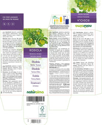Rhodiola (Rhodiola rosea o Sedum roseum) Roots Alcohol-Free Mother Tincture Naturalma - Liquid Extract Drops 120 ml - Food Supplement - Vegan