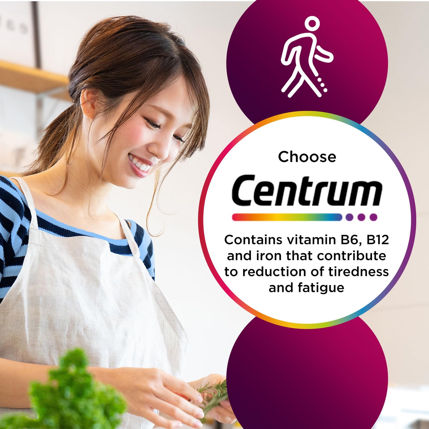 Centrum Women Tablets Multivitamin & Mineral Supplements, with 23 essential nutrients including vitamin D, C, and Iron, 60 ct