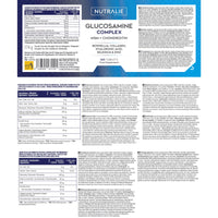 NUTRALIE Glucosamine and Chondroitin MSM, Collagen, Hyaluronic Acid, Boswellia, Selenium and Zinc - 120 Tablets Glucosamine Complex Nutralie