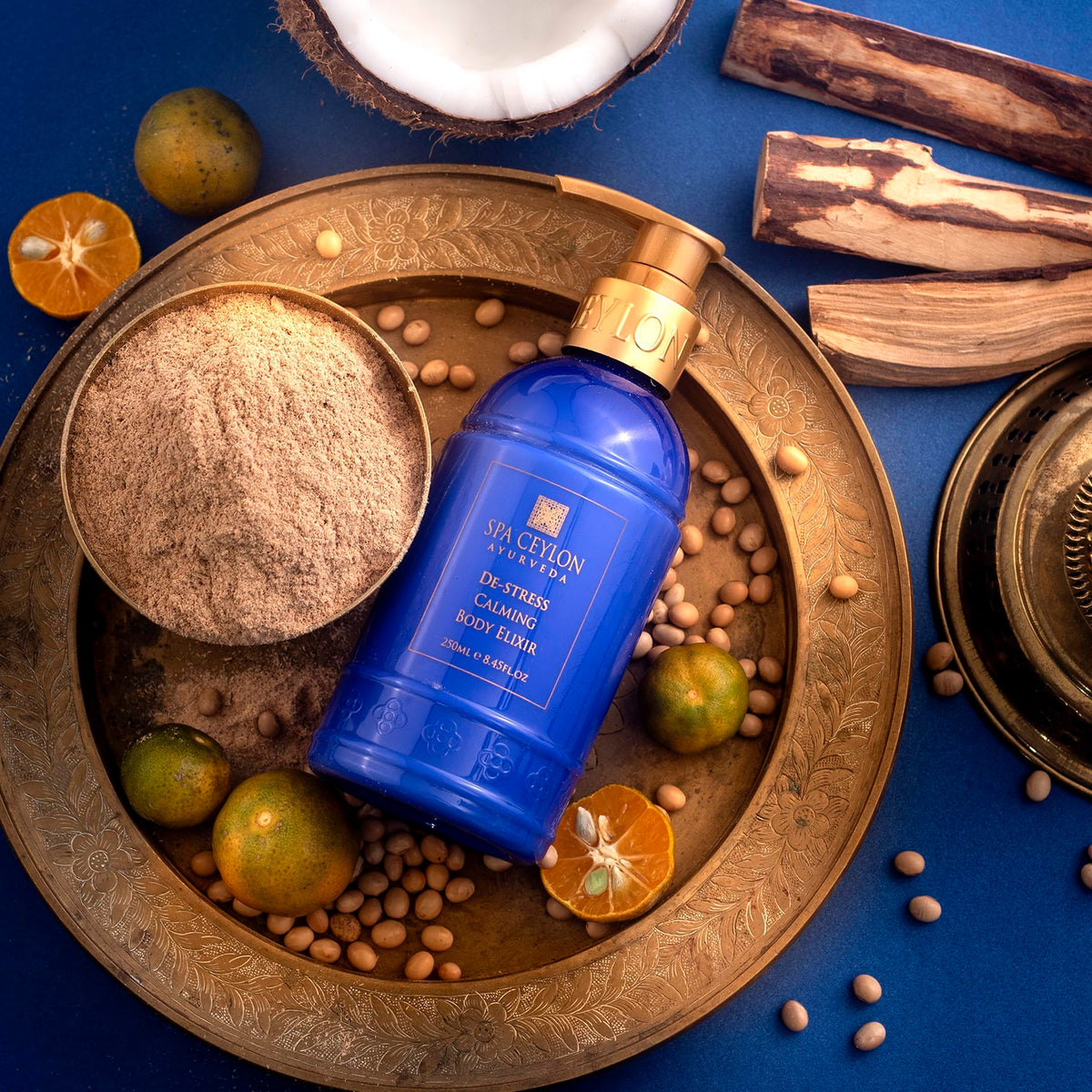 SPA CEYLON DE-STRESS Calming Body Elixir | Harmonizing & Hydrating Body cream | Stress Relief | Frankincense Aloe vera Body lotion| 100% Vegetarian | Suitable for all skin types | 250ml