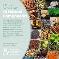 STRENGTH & SPICES100% Natural Vegan Food Supplements Strength & Spices Anxiety & Sleep Support, Anxiety Relief Supplement, Ashwagandha Capsules with 20 Powerful Ingredients, Plant-Based Formulation for Mood and Immune Boost, 1000mg, 60 Capsules