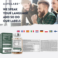 AAVALABS Ginkgo Biloba High Strength - 7500mg - 50:1 Extract - with Bacopa Monnieri, Ginseng, Vitamin B6, B1, B2, & Zinc -180 Nootropic Ginkgo Biloba Capsules - Packed with Flavonoids