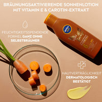 NIVEA Nivea Sun Tropical Bronze Sun Lotion SPF 6, Sun Protection for Long-Lasting Tan without Self-Tanning, Sun Cream with Carotene Extract and Vitamin E, 200 ml