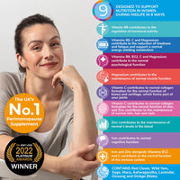 Health and Her Health & Her Perimenopause Supplements for Women - Day & Night Bundle - Wellbeing for The Early Stage of Menopause - 1 Month Supply Vegan & Gluten Free
