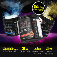 Applied Nutrition Bundle ABE Pre Workout 375g + ABE Black Shaker 700ml | All Black Everything Pre Workout Powder, Energy Drink, Physical Performance, Creatine, Beta Alanine, Caffeine (Sour Apple)