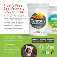 Just Vitamins High Strength Turmeric Curcumin 95% + Black Pepper Bioperine® 10,000mg Tablets x120, 4 Month Supply, Advanced Turmeric Supplement with Patented Black Pepper Extract for Max Absorption - UK Made