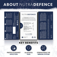 Nutra Tea NUTRADEFENCE - Cold & Flu Tea - Cough Teabags - Immune Tea - Providing Immune Support - With Eucalyptus, Elderberry And Mullein - 60 Individual Wrapped Bags - Herbal Infusion (3 Pack)