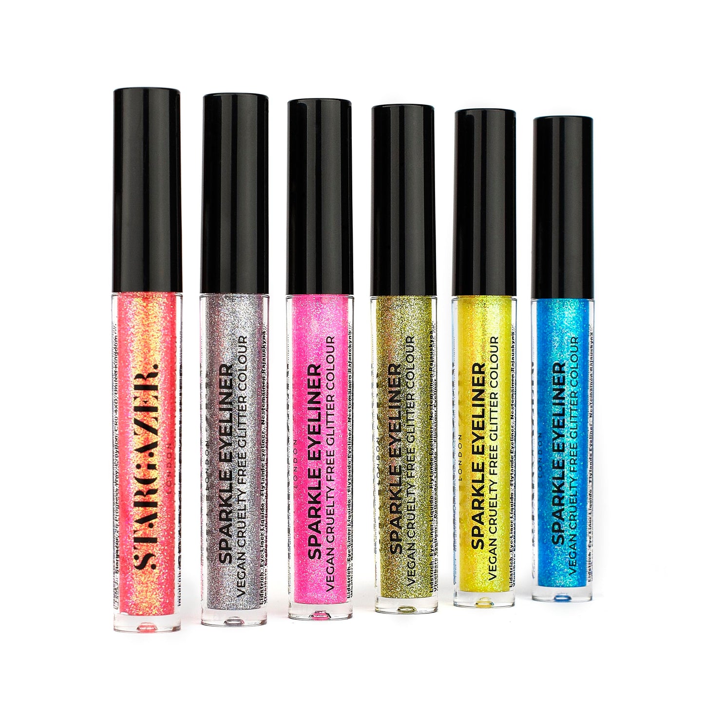 Stargazer Sparkle Vegan Glitter Liquid Eyeliner, Quick Drying Fine Extreme Glitter Colour, Blue