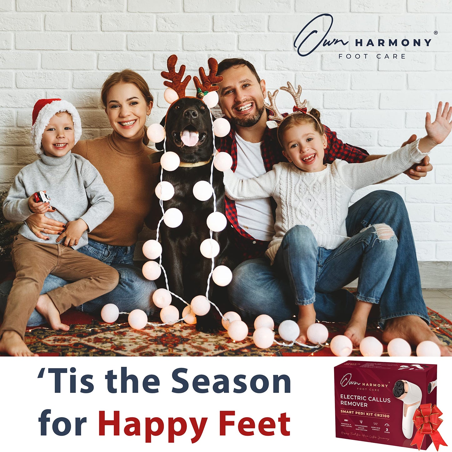 Own Harmony Electric Hard Skin Remover with Vacuum Absorption- Professional Pedicure Tools for Pedi Callus Foot Care - 3 Rollers Electronic Feet File CR2100 - Best for Dry, Cracked Heels (USB Cord)