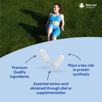 NEW LEAF PRODUCTS L-Lysine Tablets 2000mg - High Strength Lysine Nutritional Supplements - Essential Amino Acid L Lysine - 120 Vegan Lysine Tablets 2 Month Supply Made in The UK By New Leaf
