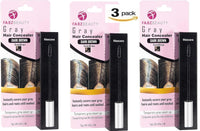 Fabz Beauty Gray Hair Cover-up Mascara Touch Up for Men & Women Instantly Cover Your Grey Roots and Hair with Concealer Brush (Dark Brown - 3 Pack)