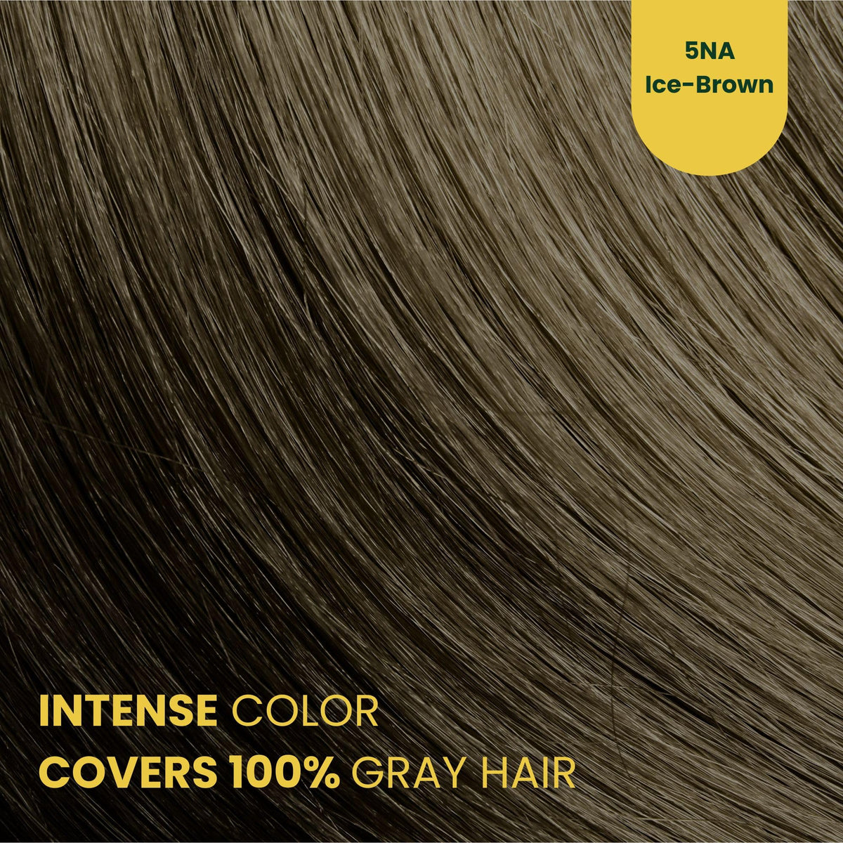 Herbal Time Phytocare Permanent Hair Dye Color Ice Brown 5NA | Professional Natural Hair Dye Kit | Nourish and Protect Your Hair | Ammonia, PPD and SLS Free | 124.5 ml