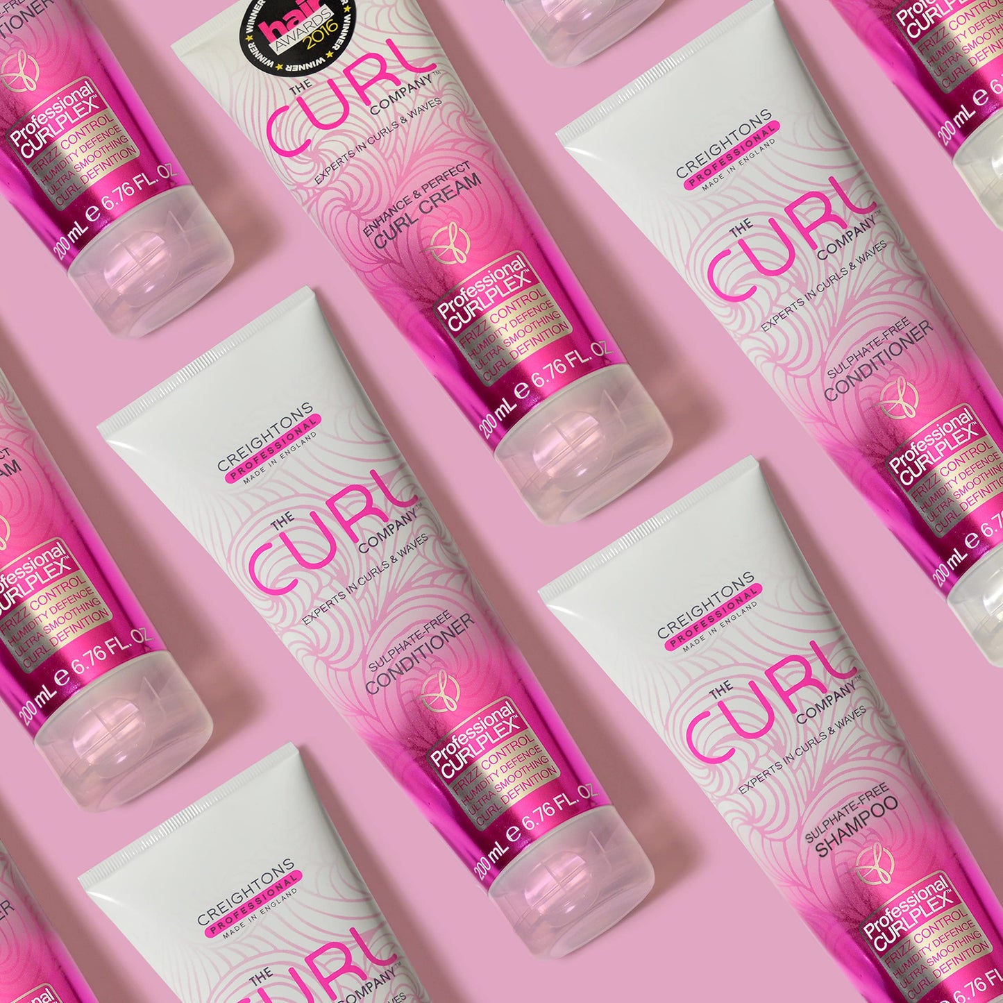 The Curl Company Soften and Shape Curl Lotion (250 ml) - De-frizzes and Leaves Hair Soft and Smooth, Ideal for Curls and Waves; Professionally Formulated with Curplex and Nourishing Moringa Oil