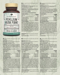 Honest Herbs Psyllium Husk Capsules with Probiotics - Fibre Supplement Complex 1400mg - 60 Capsules - 6 Billion Probiotics 5 Strains