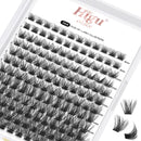 Higu clace Lash Clusters DIY Eyelash Extensions 144 Pcs Cluster Eyelash Extensions 8-16mm Cluster Lashes C Curl Thin Stem Lash Clusters Reusable Makeup for Self-application (Volume-Big C 8-16mm)