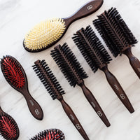 l'artisan BROSSIER L'Artisan Brossier - Round Hairbrush Natural Bristle in Beech Wood 10 Rows – Handmade in France