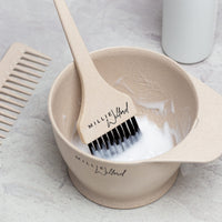 Millie Wilford, Hair Dye Bowl and Brush Set - Hair Colouring Tool Kit for Highlights, Tinting, bleaching and Root Touch-up at Home, Recycled Plant Fibre (5 piece)