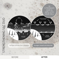Percy & Reed Shampoo & Conditioner 2 x 250ml, Hair Growth Shampoo and Conditioner, Reduces Breakage, Builds Strength, Adds Thickness, Moisturises Dry Damaged Hair, Give Me Strength Collection