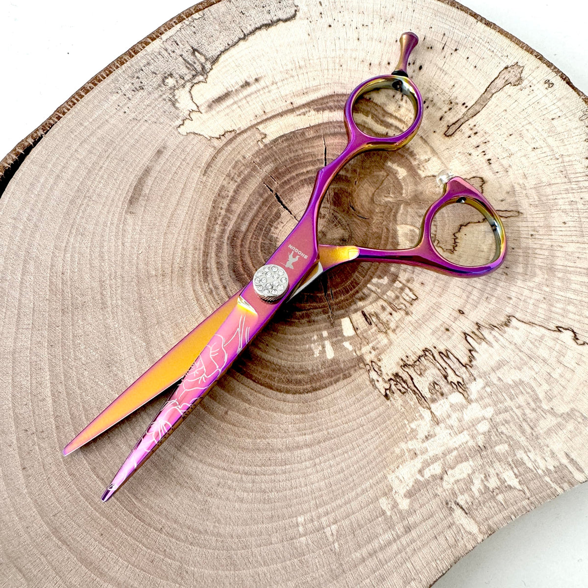 Shogun Rosa Japanese 440C Steel Hairdressing Scissors - Professional Barber Salon Shear for Hairdressers, Barbers, and Salon Use