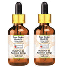 Greenwood Essential Pure Ginkgo Root Oil (Ginkgo biloba) with Glass Dropper Cold Pressed 100ml x 2 (6.76 oz)