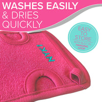 DEEP Exfoliation Body Exfoliator Mitt for Dead Skin Removal (Pink) NYK1 Exfolimitt Exfoliating Glove for Smooth, Healthy & Glowing Skin - Washable, Quick-Drying & Gentle On Skin