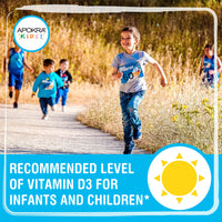 Vitamin D Drops Baby & Kids - Vegan - 60 Days Supply – 30mL – Preservative Free and Sugar Free Kids Vitamins - VIT D 400IU in MCT Oil - 10 micrograms per 0.5mL | APOKRA Kids