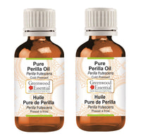 Greenwood Essential Pure Perilla Oil (Perilla frutescens) Cold Pressed (Pack of Two) 100ml X 2 (6.76 oz)