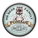 Mr Bear Family Matte Hair Pomade for Men – Medium Hold Water Based Mens Hair Styling Pomade Contains Volumising Kaolin Clay + Bentonite Clay – Non Greasy Texturising Matt Pomade for Effective Frizz Control 100ml