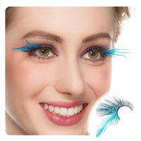 Dorisue Dark Blue Long - Tail Feather Lashes - Halloween Sea Witch/Mermaid Costume Eyelashes | Dramatic Reusable Lash for Cosplay/Party lashes