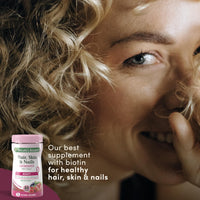 Nature's Bounty Hair, Skin and Nails Gummies - Pack of 60 Gummies, 30 Day Supply - with Collagen, Biotin, Zinc and Vitamins C and E - Supports Hair Growth and Healthy Shine