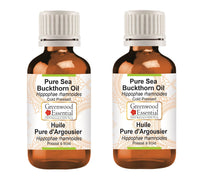 Greenwood Essential Pure Sea Buckthorn Oil (Hippophae rhamnoides) Cold Pressed 100ml x 2 (6.76 oz)