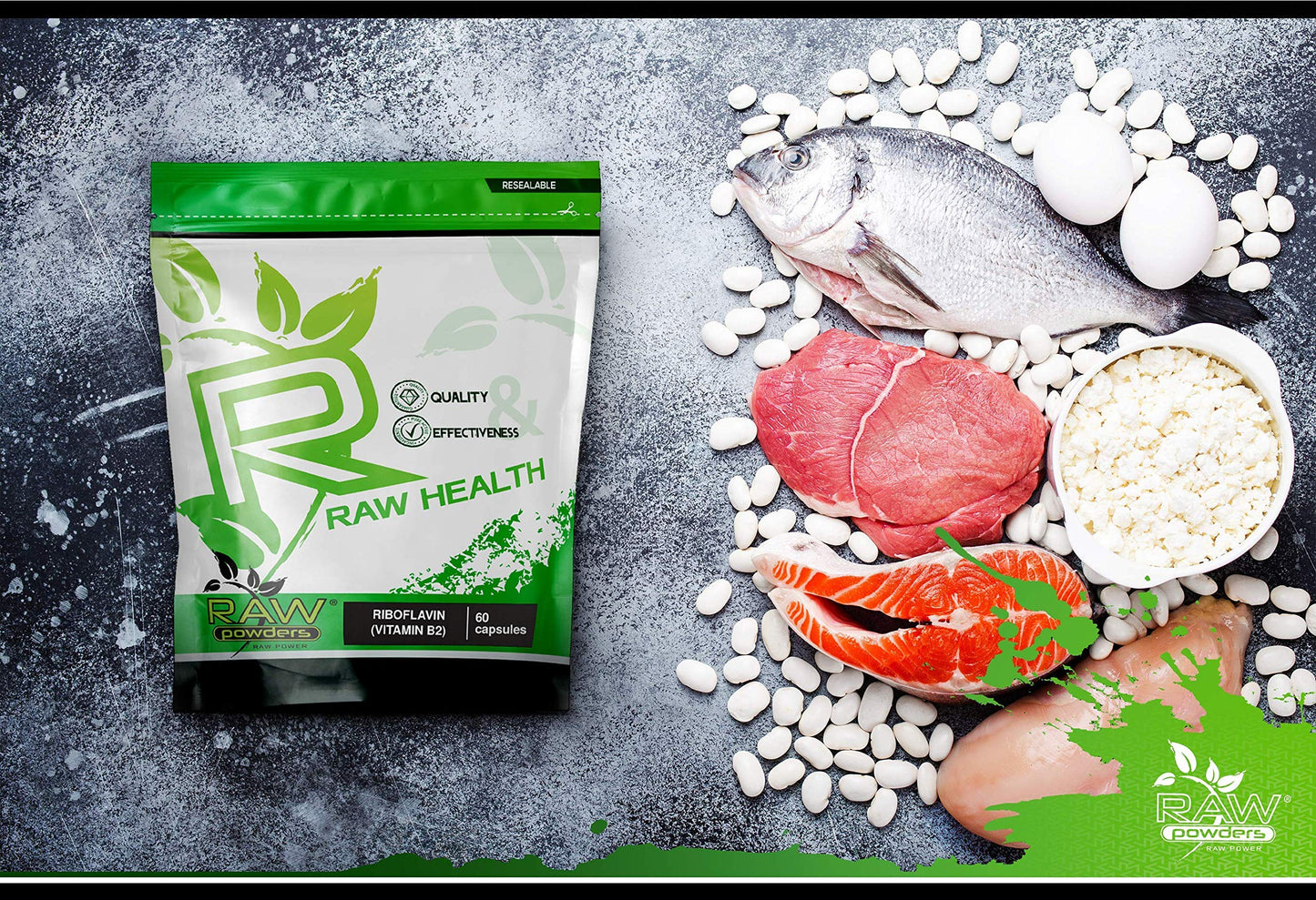 Riboflavin 100 mg 60 Tablets High Strength - Vegan Vitamin b2 riboflavin Supplement - Non-GMO & Gluten-Free - Helps with Tiredness and Fatigue, Supports Energy Levels by Raw Powders