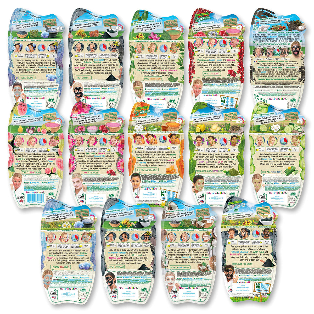 7th Heaven Face Masks Perfect Peel Off Tin - 14 x Face Peel Off Masks with Tin - Perfect Skincare Gift Set with Easy Peel Off Face Masks - Cleanse, Nourish, Detoxify & Revitalise